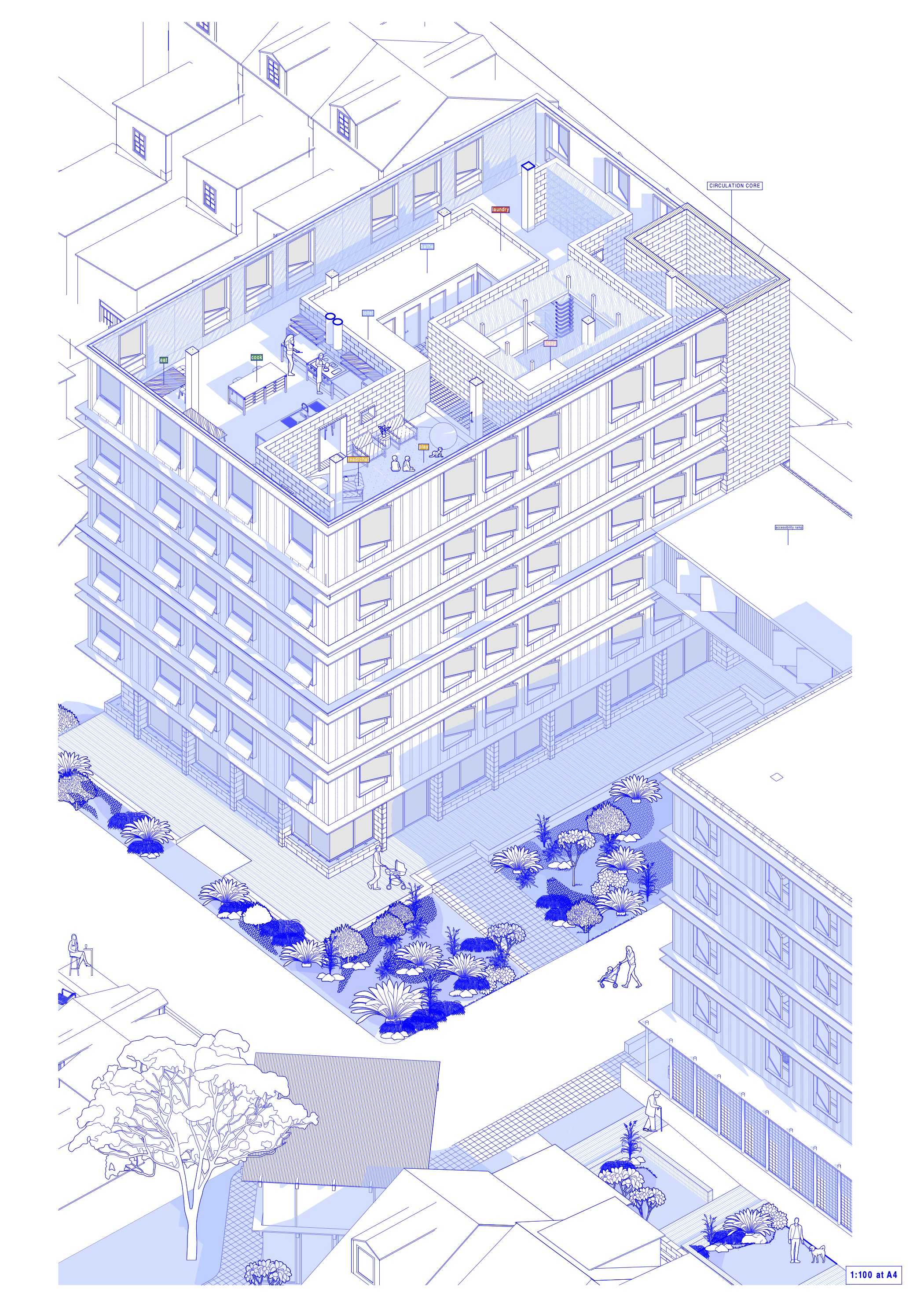 Type Dissolution 5: Sectional Axonometric