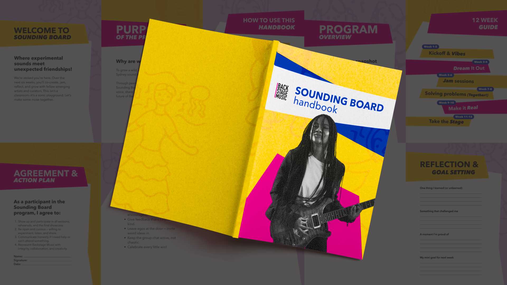 The mentee handbook supports participants throughout the program, giving them space to follow the program outline, track their growth, explore ideas, capture peer insights, stay aligned with the mentorship journey.