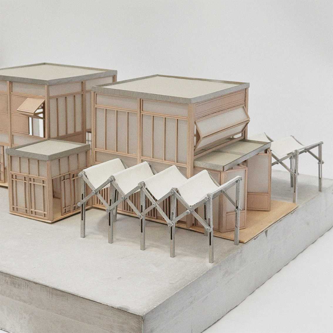 Physical Model - showcasing all the different adaptable structural elements
