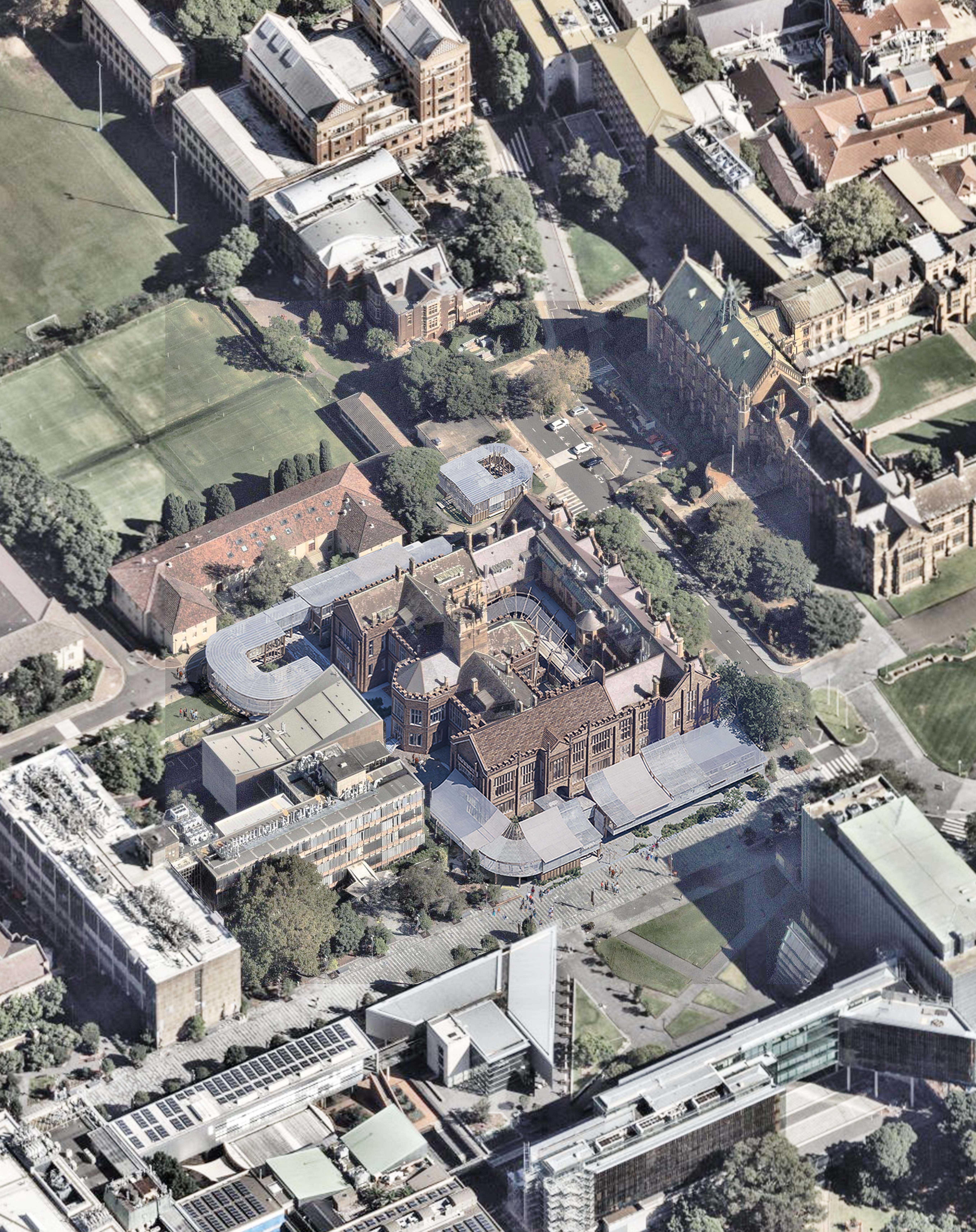 The module shape of the kit-of-parts’s geometric form, draws on the vernacular architecture of the existing buildings. Taking inspiration from the Gothic style construction of the Anderson Stuart, it emulates this shape and re-purposes it for a series of in-between spaces and detached satellite structures.
