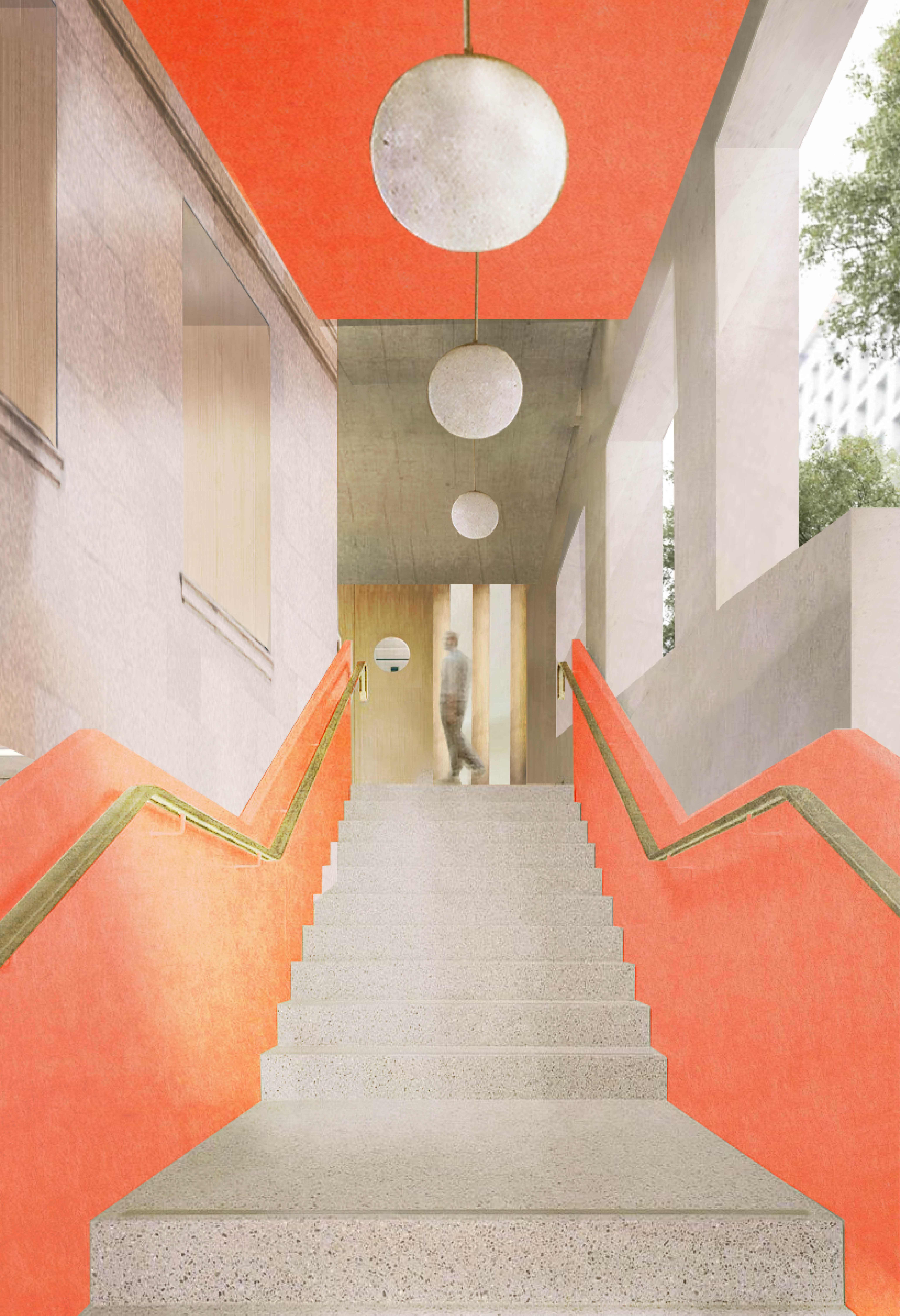 View from staircase overlooking Carrington Street