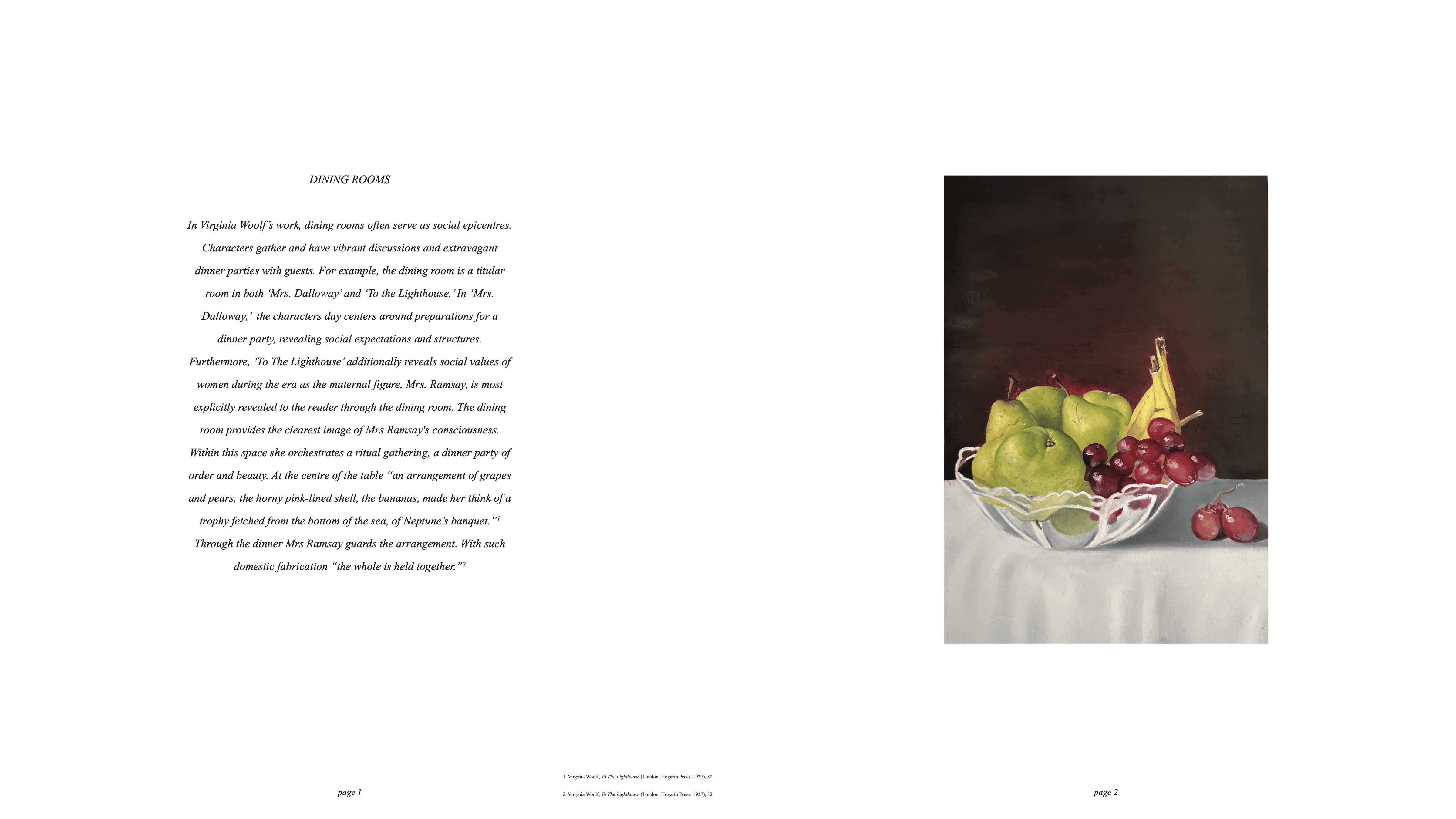 An Illustrated Architectural Taxonomy of Five of Virginia Woolf’s Major Fictional Works. Excerpt 1: Dining Rooms.