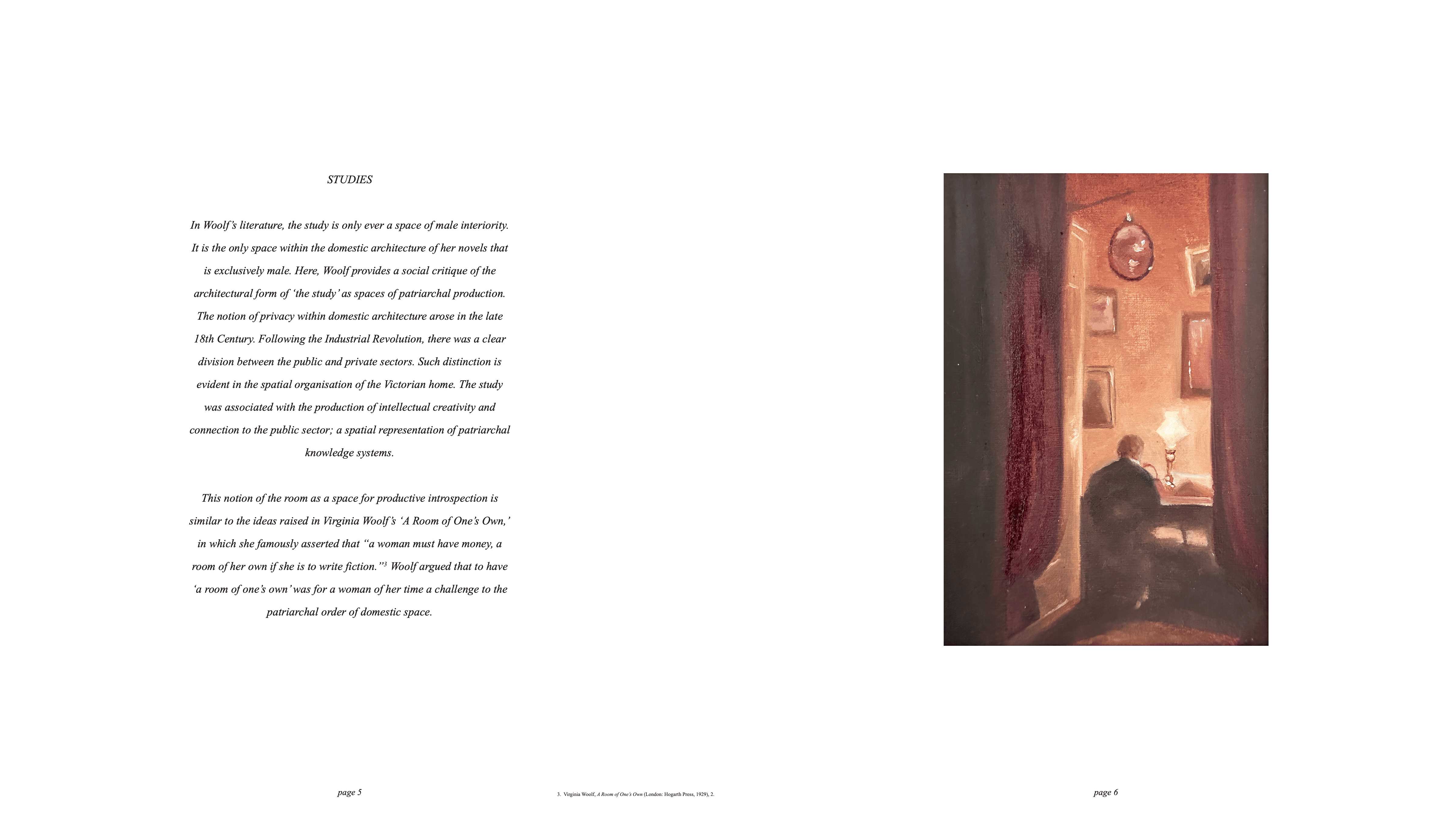 An Illustrated Architectural Taxonomy of Five of Virginia Woolf’s Major Fictional Works. Excerpt 3: Studies.
