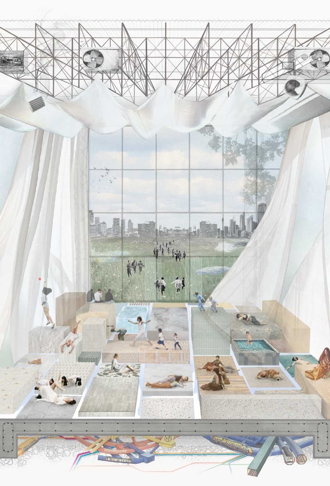 The manifesto reclaims sensory richness by choreographing coolth through ice, atmosphere, and touch. Climate becomes a medium, enabling spaces where people, materials, and environmental rhythms interact with care and immediacy.
