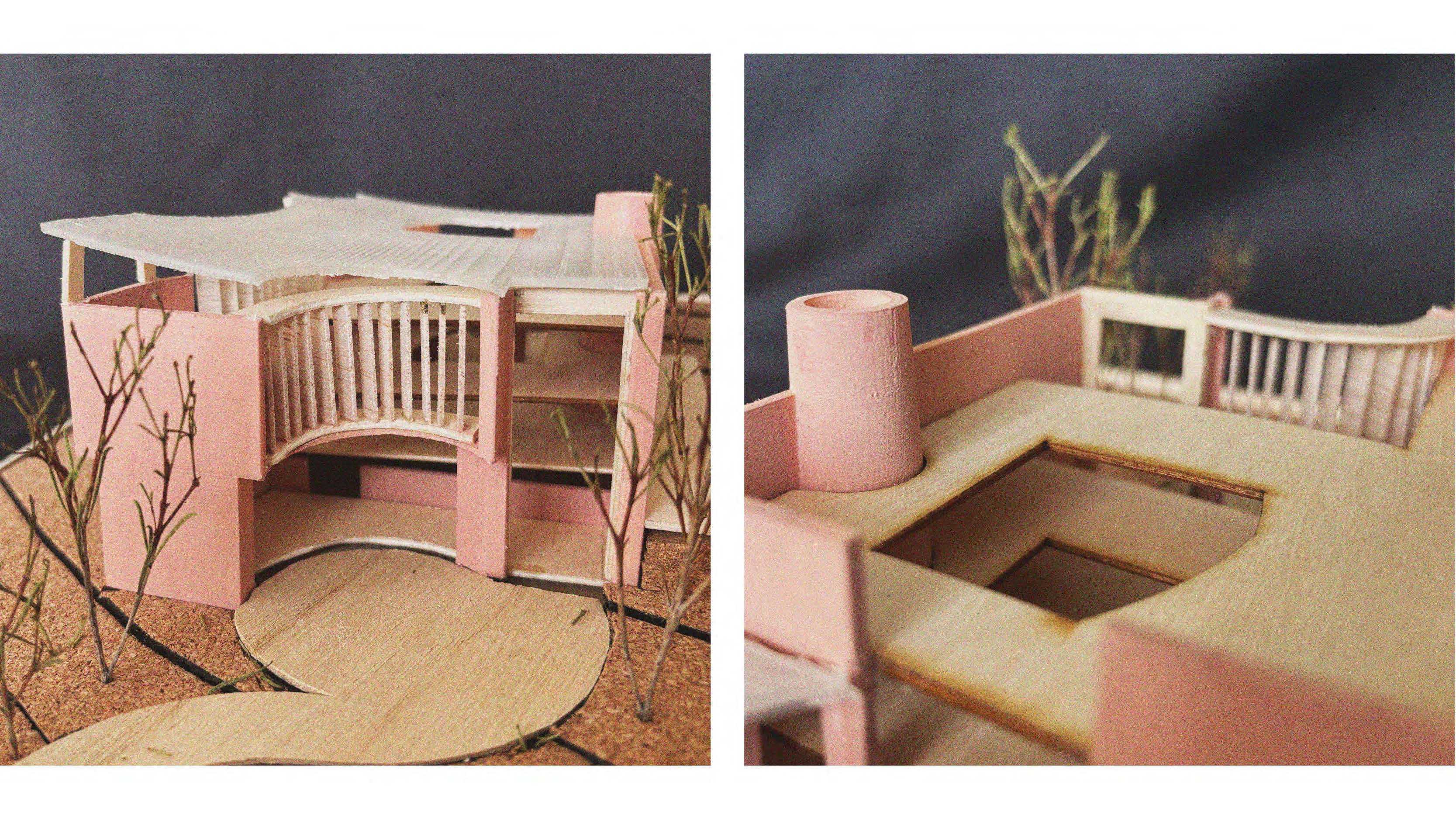 Model Images | Exterior perspective from Cadigal green (left); Interior perspective of atrium (right)
