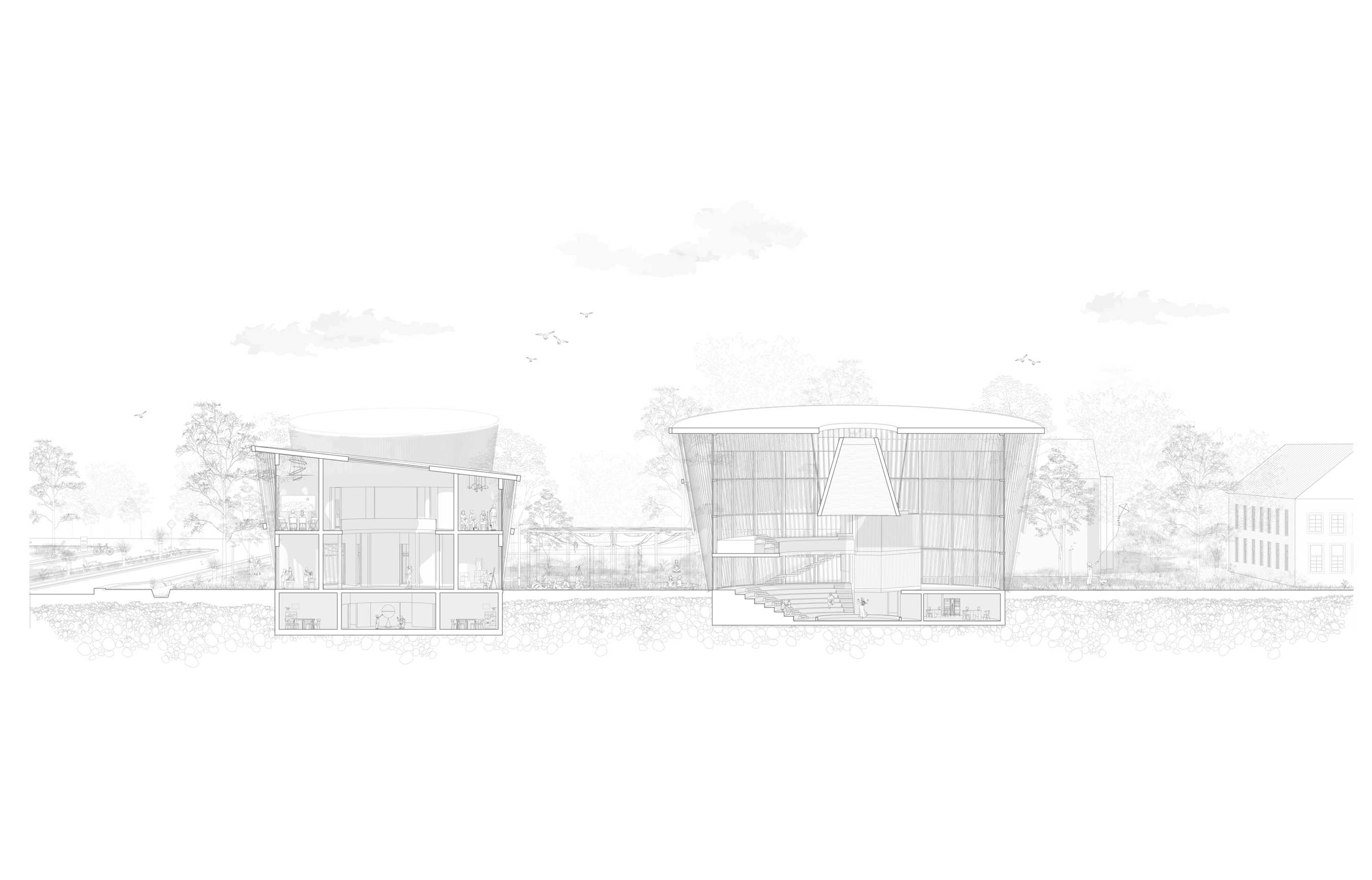 1:100 Sectional Perspective