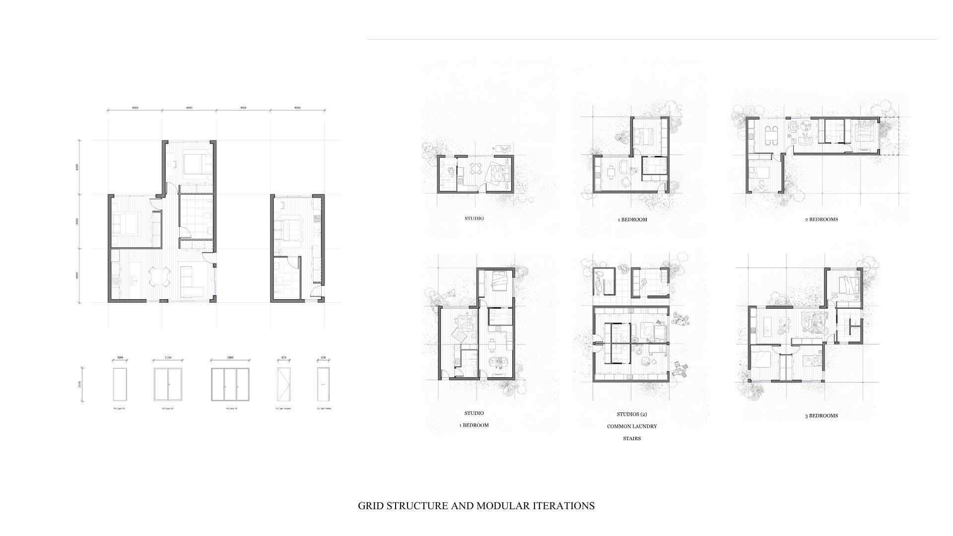 Adaptable and flexible design modules were the key drivers for the following modular example iterations with a heavy focus on accommodating to varying users with their own customisable living quarters.