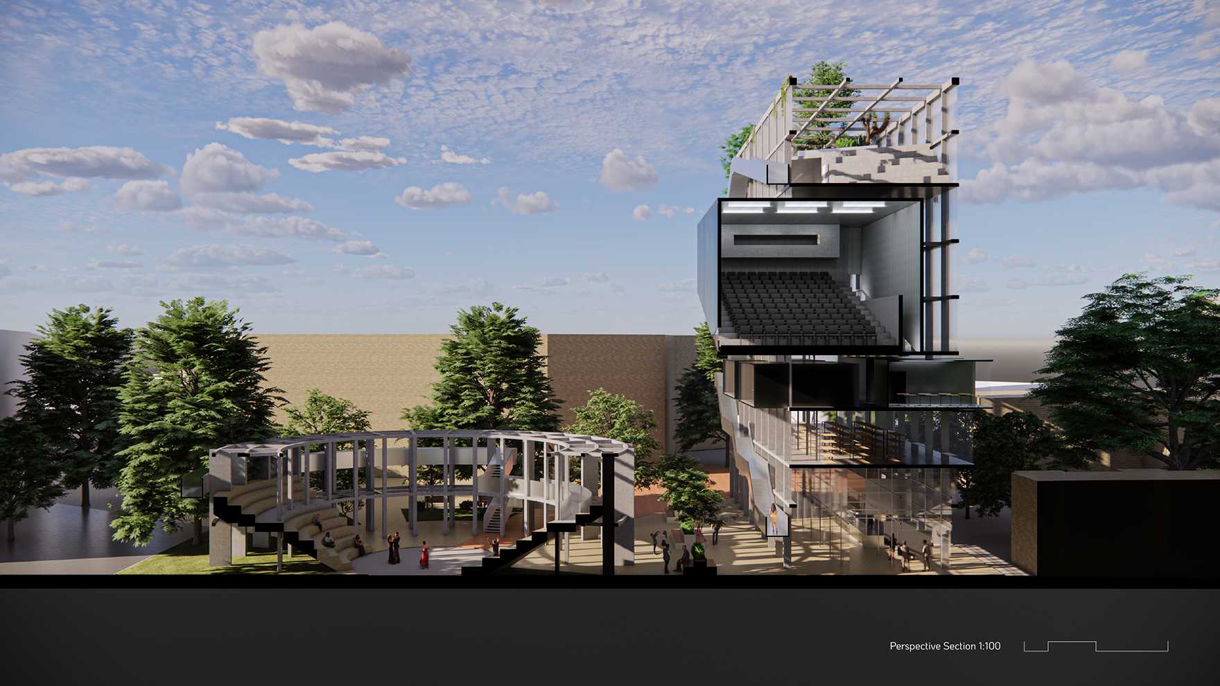 1:100 Perspective Section