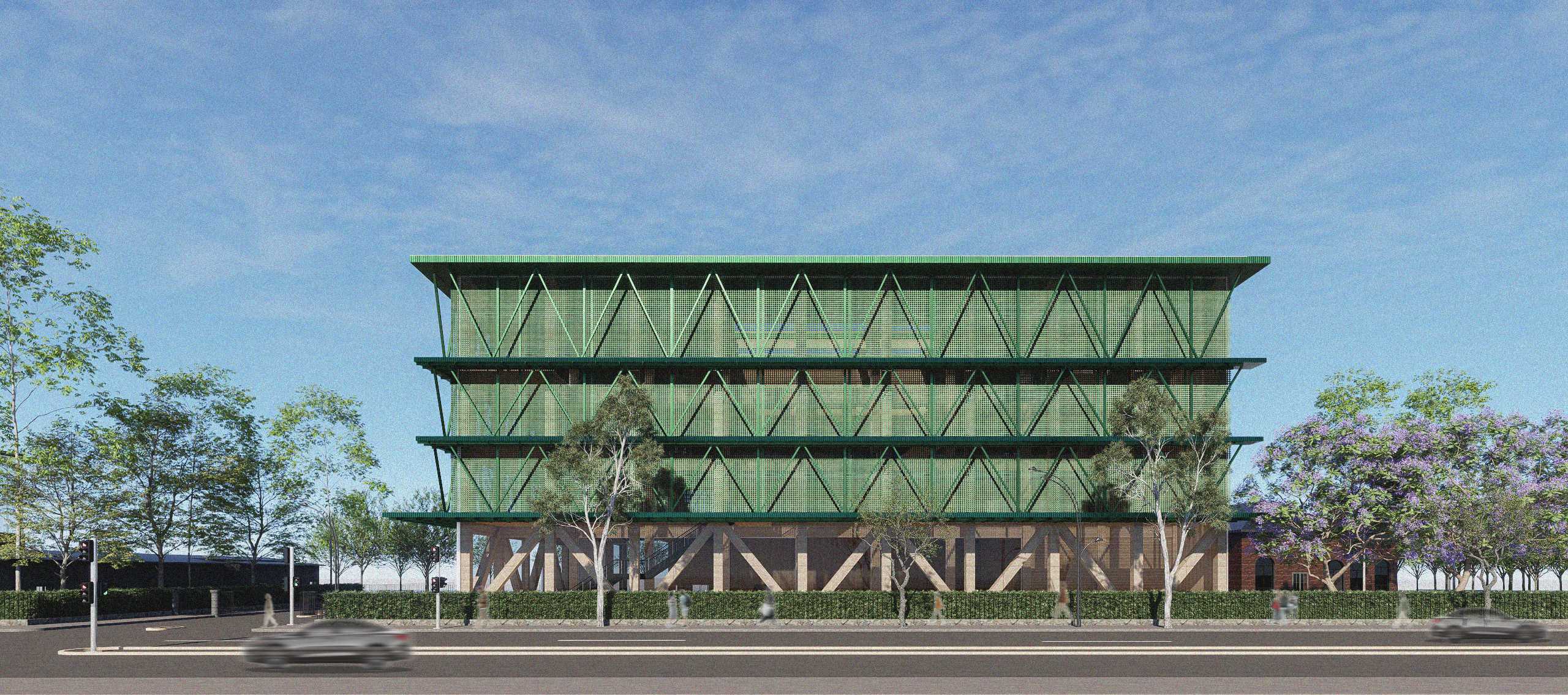Façade render from Parramatta Road 