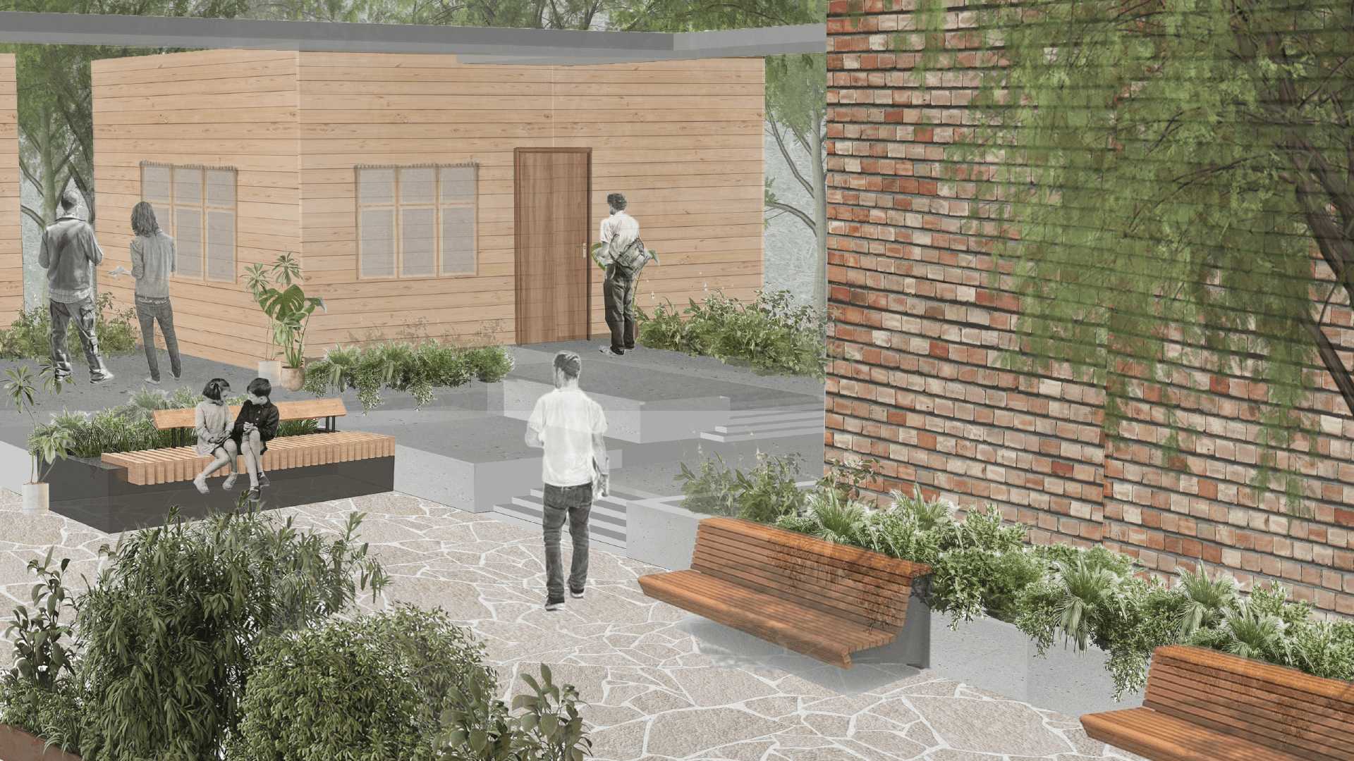 Courtyard Render