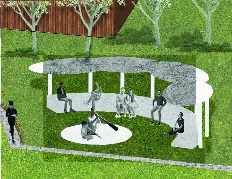Community amphitheatre supporting cultural events and shared storytelling.
