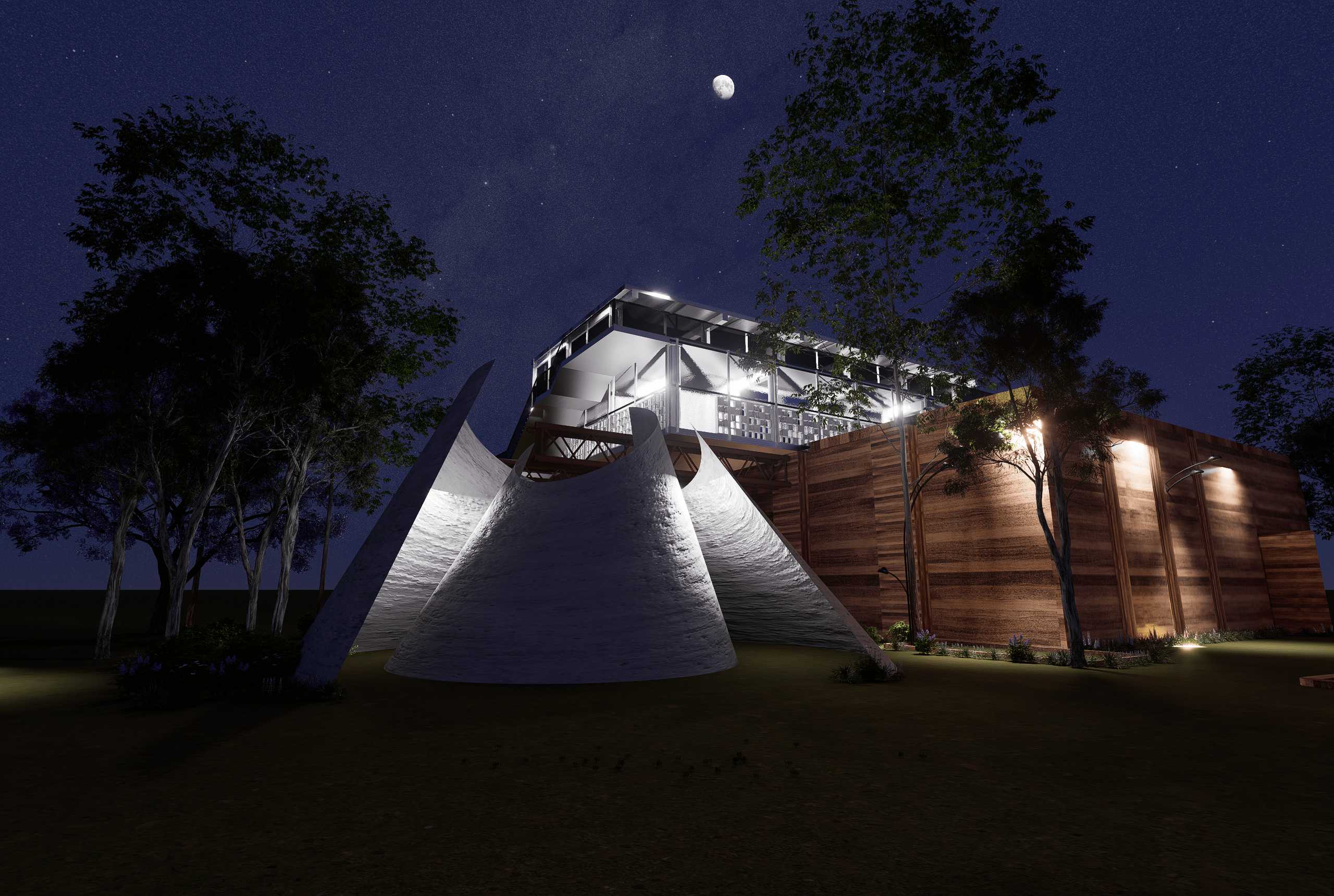 Centre at night 